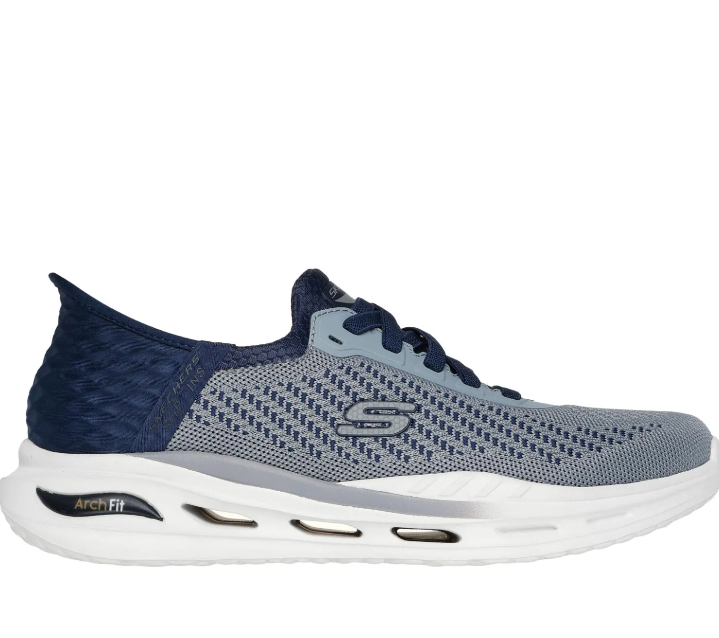 Hands Free Slip-Ins|Casual Sneakers<SKECHERS Slip-ins: Arch Fit Orvan - Drex GRAY / NAVY
