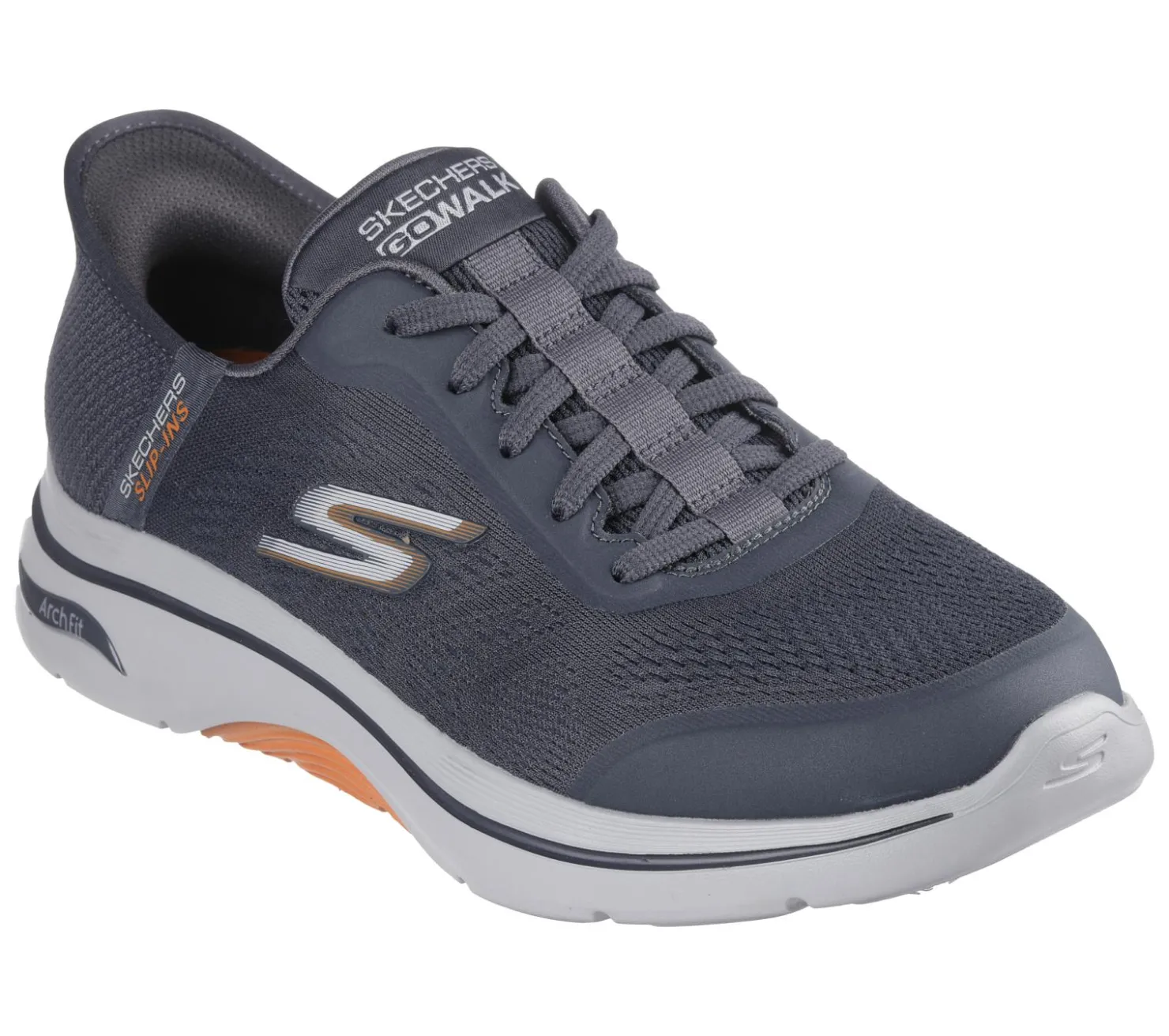 Hands Free Slip-Ins|Athletic Sneakers<SKECHERS Slip-ins: Arch Fit 2.0 - Simplicity 2 CHARCOAL / ORANGE