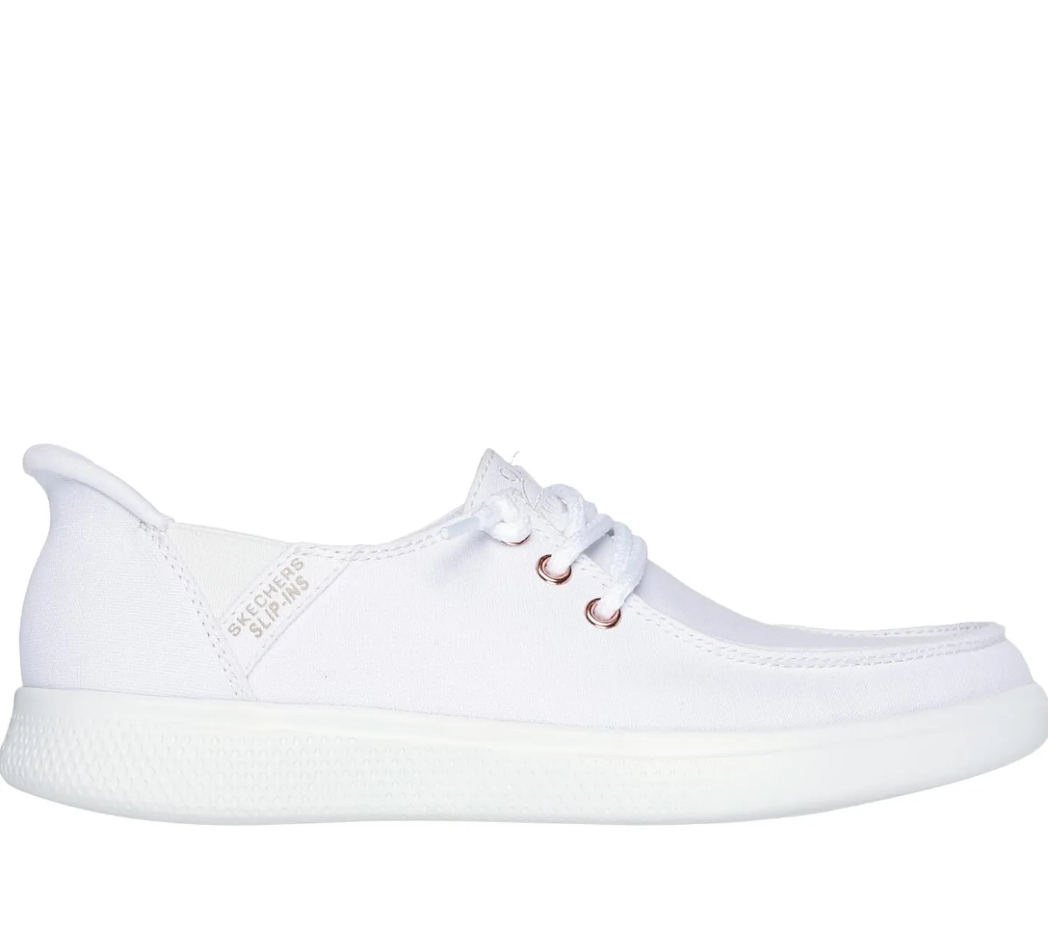 Boat Shoes|Hands Free Slip-Ins<SKECHERS Slip-ins: BOBS Skip Cute - Spot Twist WHITE