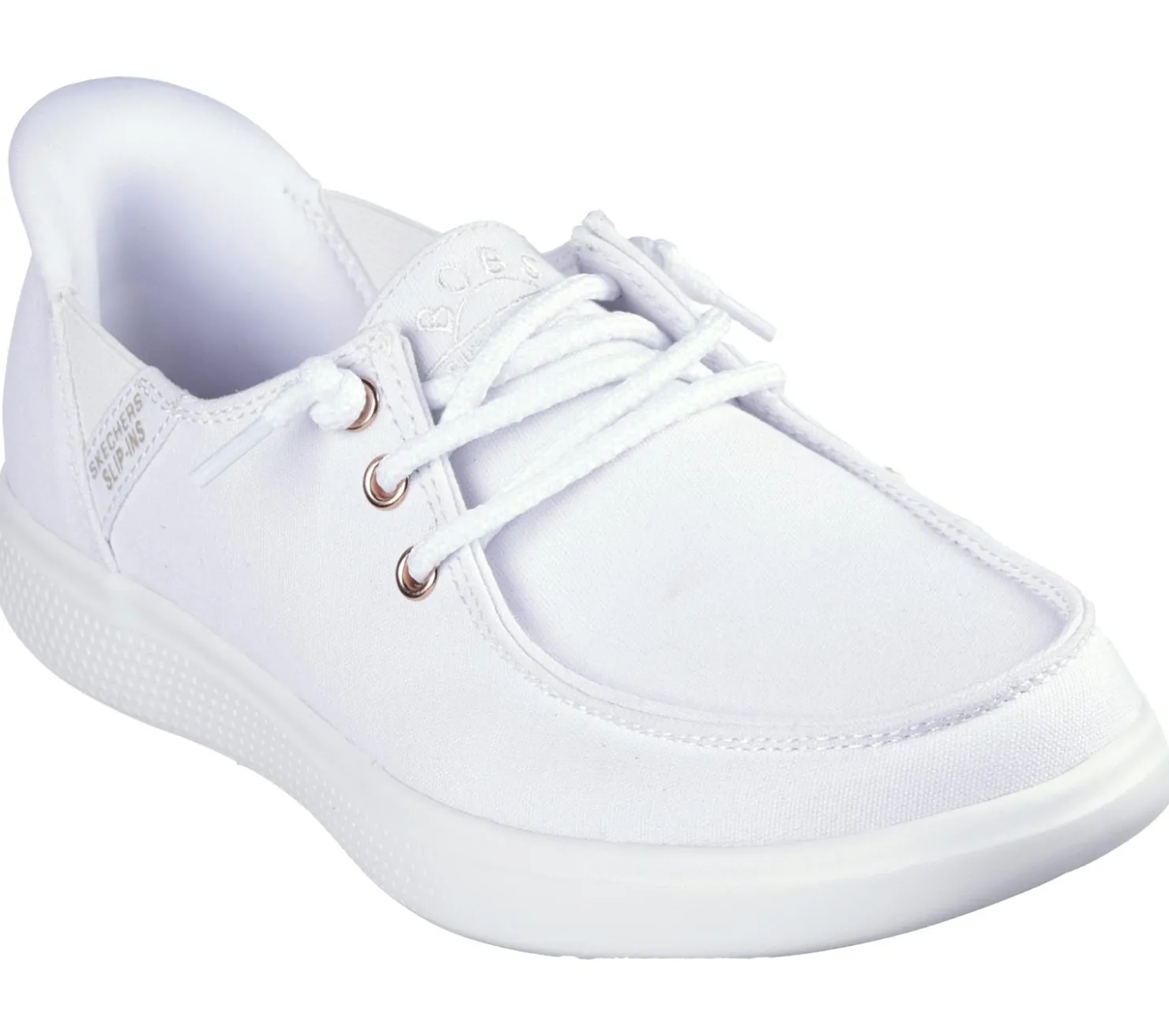 Boat Shoes|Hands Free Slip-Ins<SKECHERS Slip-ins: BOBS Skip Cute - Spot Twist WHITE