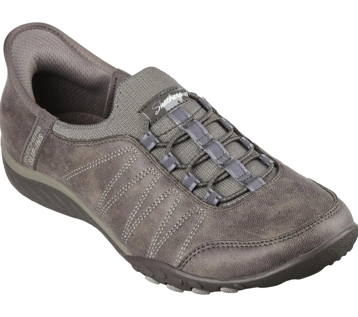 Hands Free Slip-Ins|Casual Sneakers<SKECHERS Slip-ins: Breathe-Easy - Home-Body DARK TAUPE