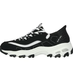 Hands Free Slip-Ins<SKECHERS Slip-ins: D'Lites - New Classic BLACK / WHITE