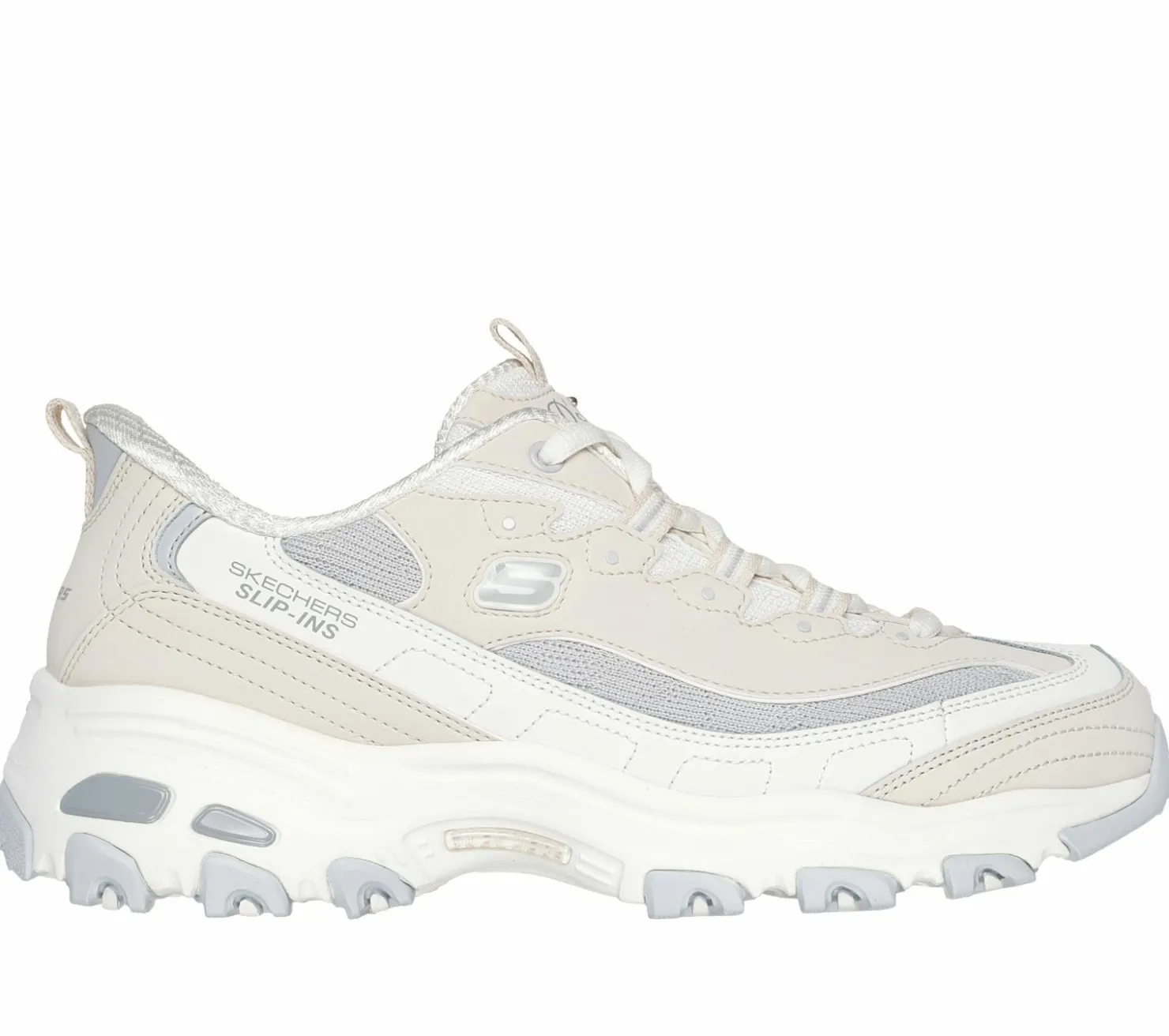 Hands Free Slip-Ins|Athletic Sneakers<SKECHERS Slip-ins: D'Lites - Smooth Nostalgia NATURAL / GRAY