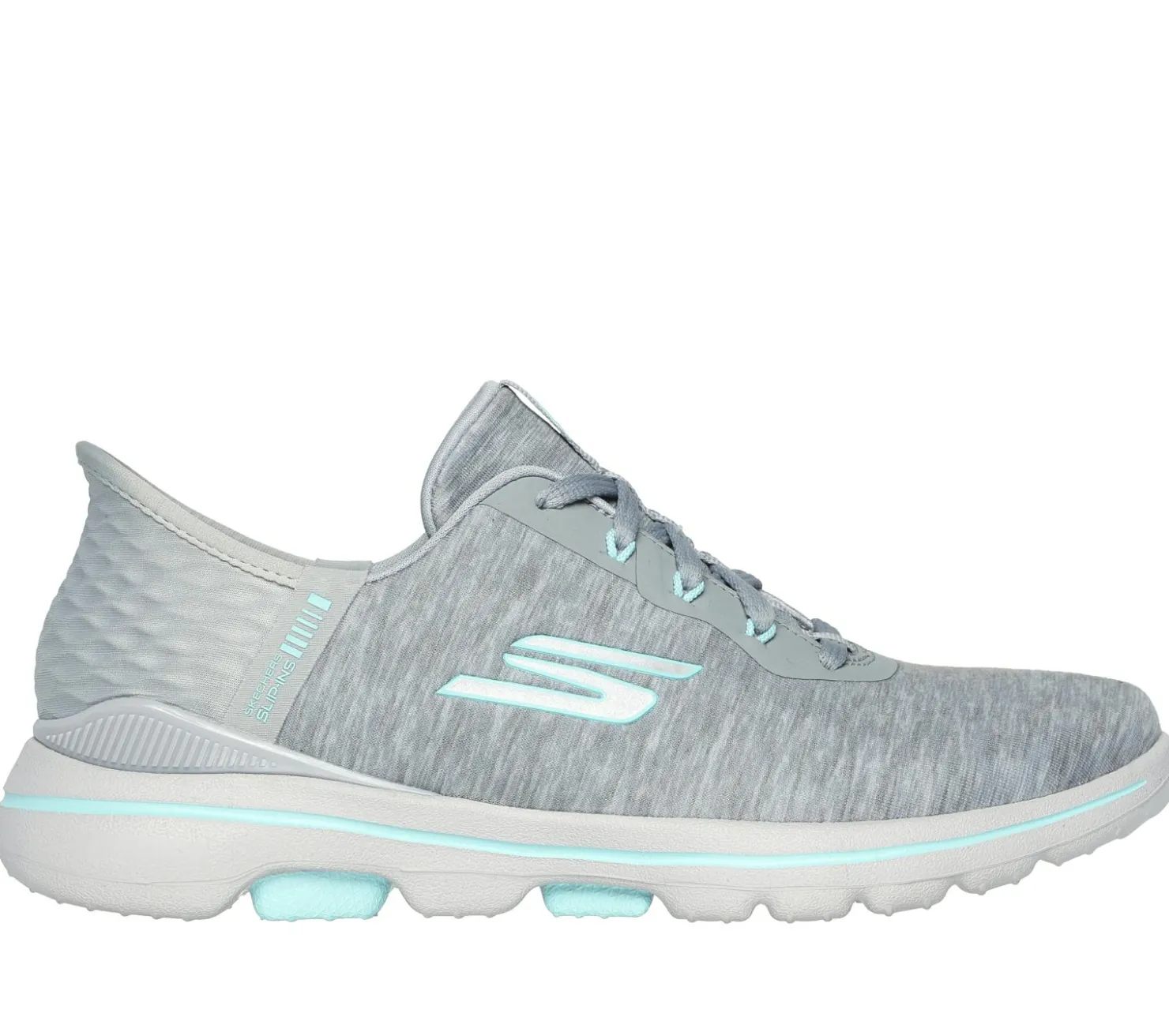 Hands Free Slip-Ins<SKECHERS Slip-ins: GO GOLF WALK 5 - Slip-Ins GRAY / AQUA