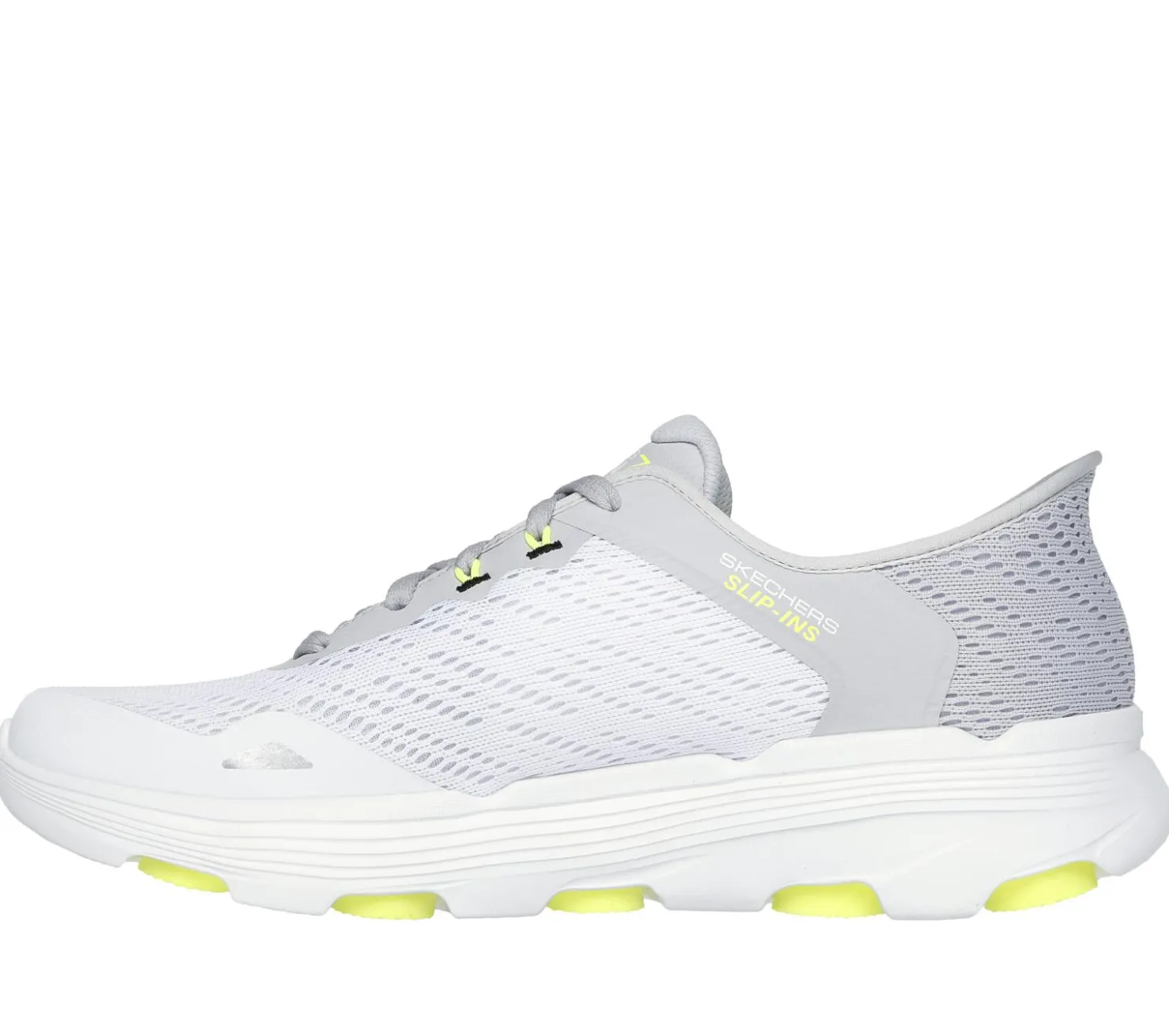 Hands Free Slip-Ins|Athletic Sneakers<SKECHERS Slip-ins: GO RUN 7.0 - Hero Shot WHITE / GRAY