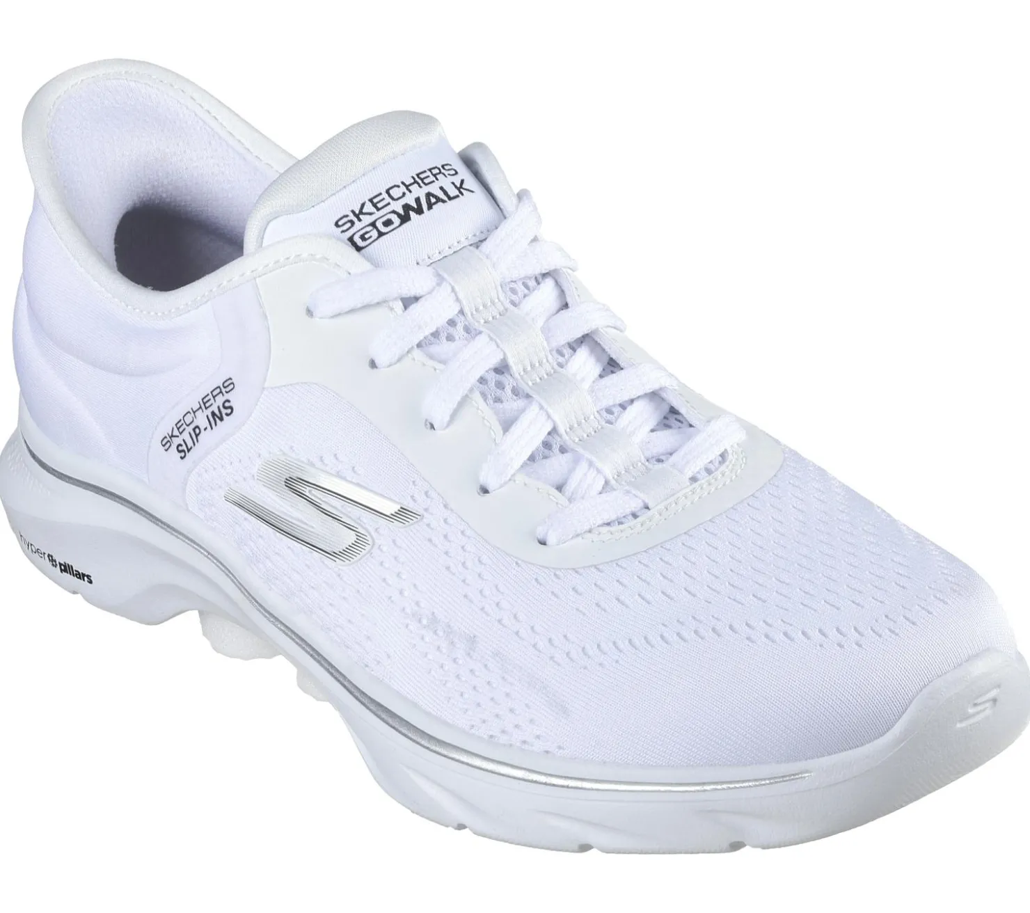 Hands Free Slip-Ins|Athletic Sneakers<SKECHERS Slip-ins: GO WALK 7 - Valin WHITE / BLACK