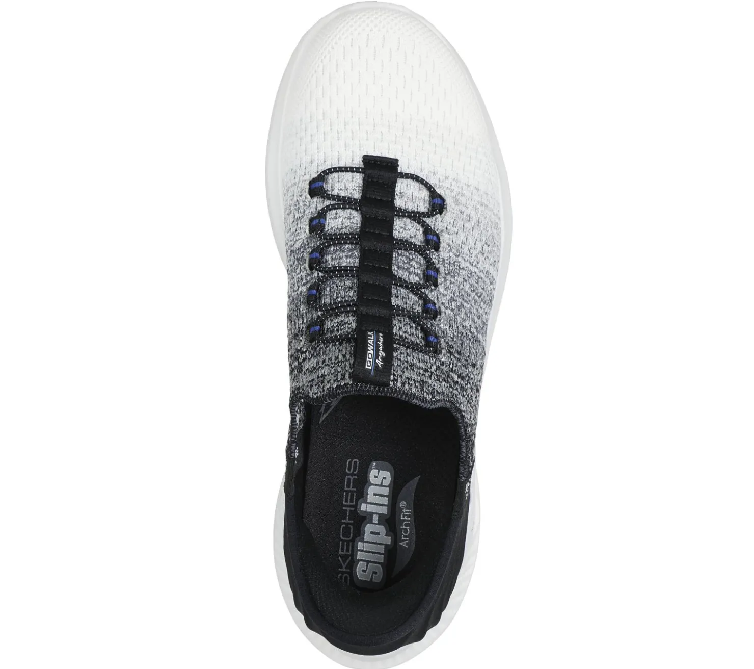 Hands Free Slip-Ins|Athletic Sneakers<SKECHERS Slip-ins: GO WALK Anywhere - Amir WHITE / BLACK