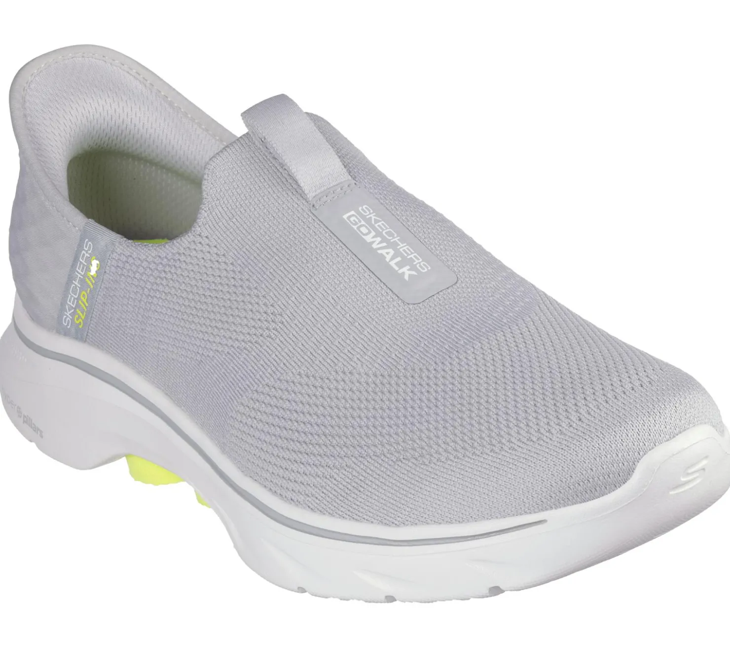 Hands Free Slip-Ins|Athletic Sneakers<SKECHERS Slip-ins: GO WALK 7 - Easy On 2 GRAY / YELLOW