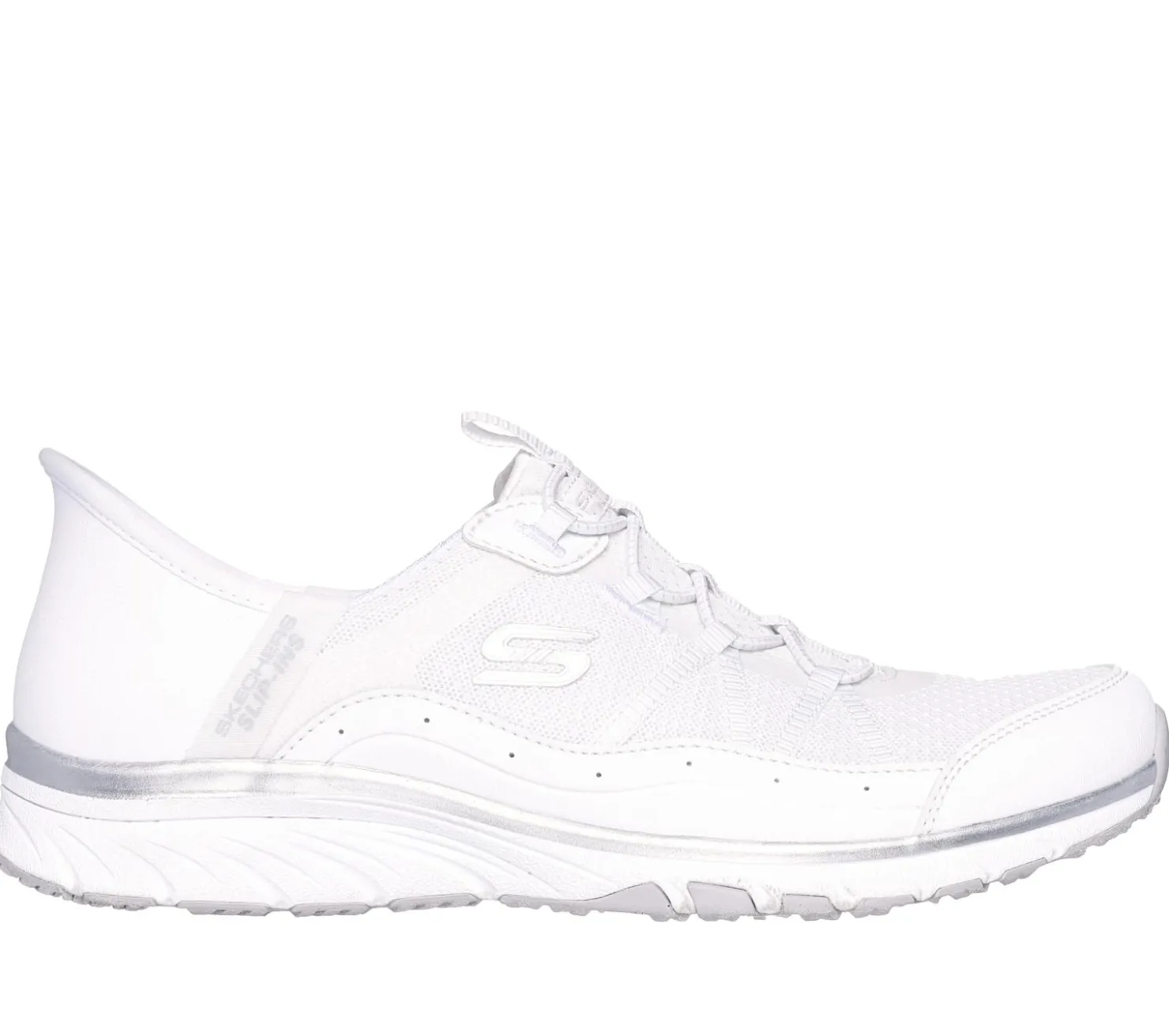 Hands Free Slip-Ins|Casual Sneakers<SKECHERS Slip-ins: Gratis Sport - Leisurely WHITE / SILVER