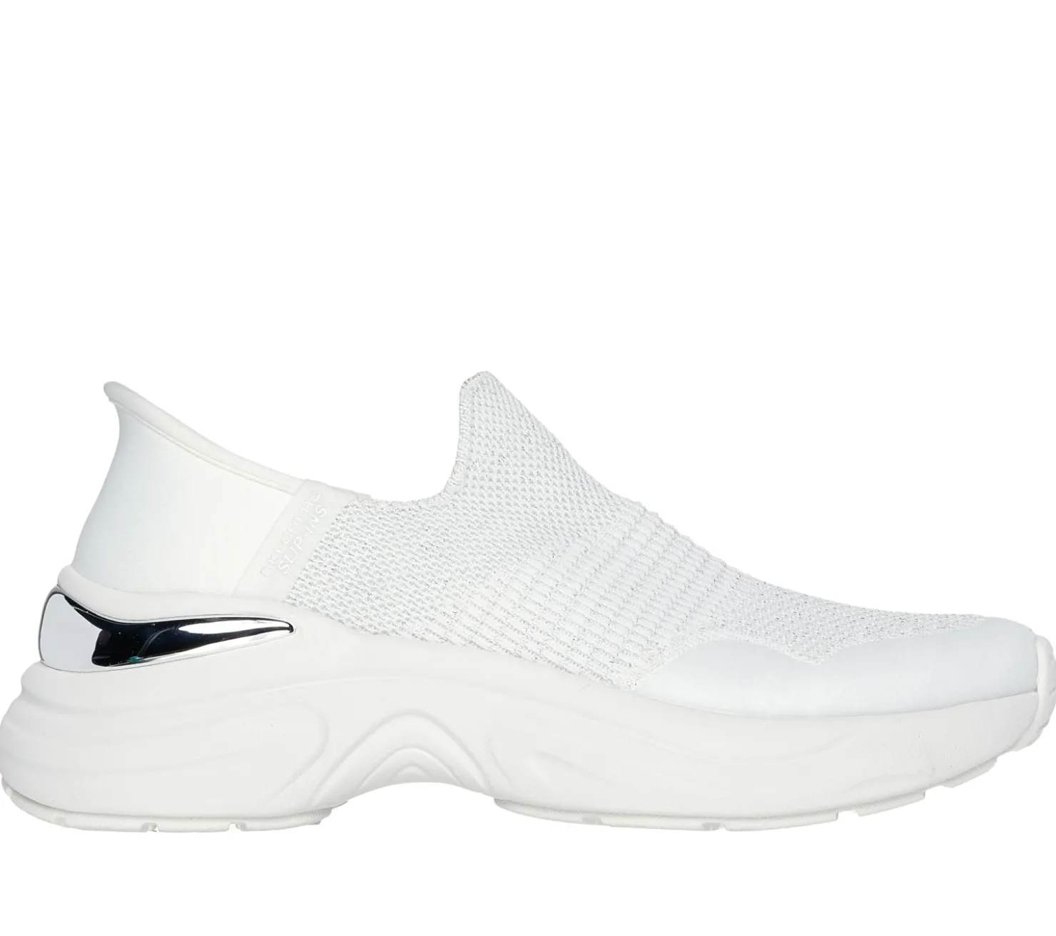 Hands Free Slip-Ins|Casual Sneakers<SKECHERS Slip-ins: Hazel - Priya WHITE / SILVER