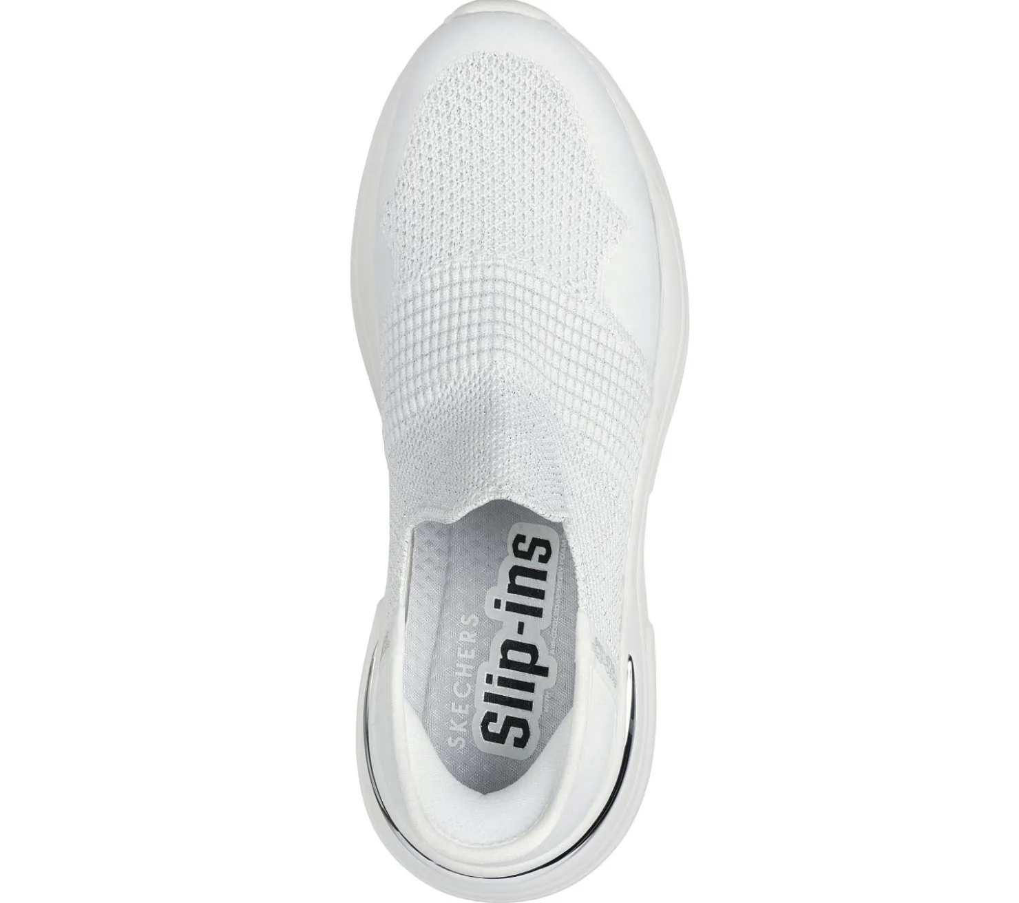 Hands Free Slip-Ins|Casual Sneakers<SKECHERS Slip-ins: Hazel - Priya WHITE / SILVER