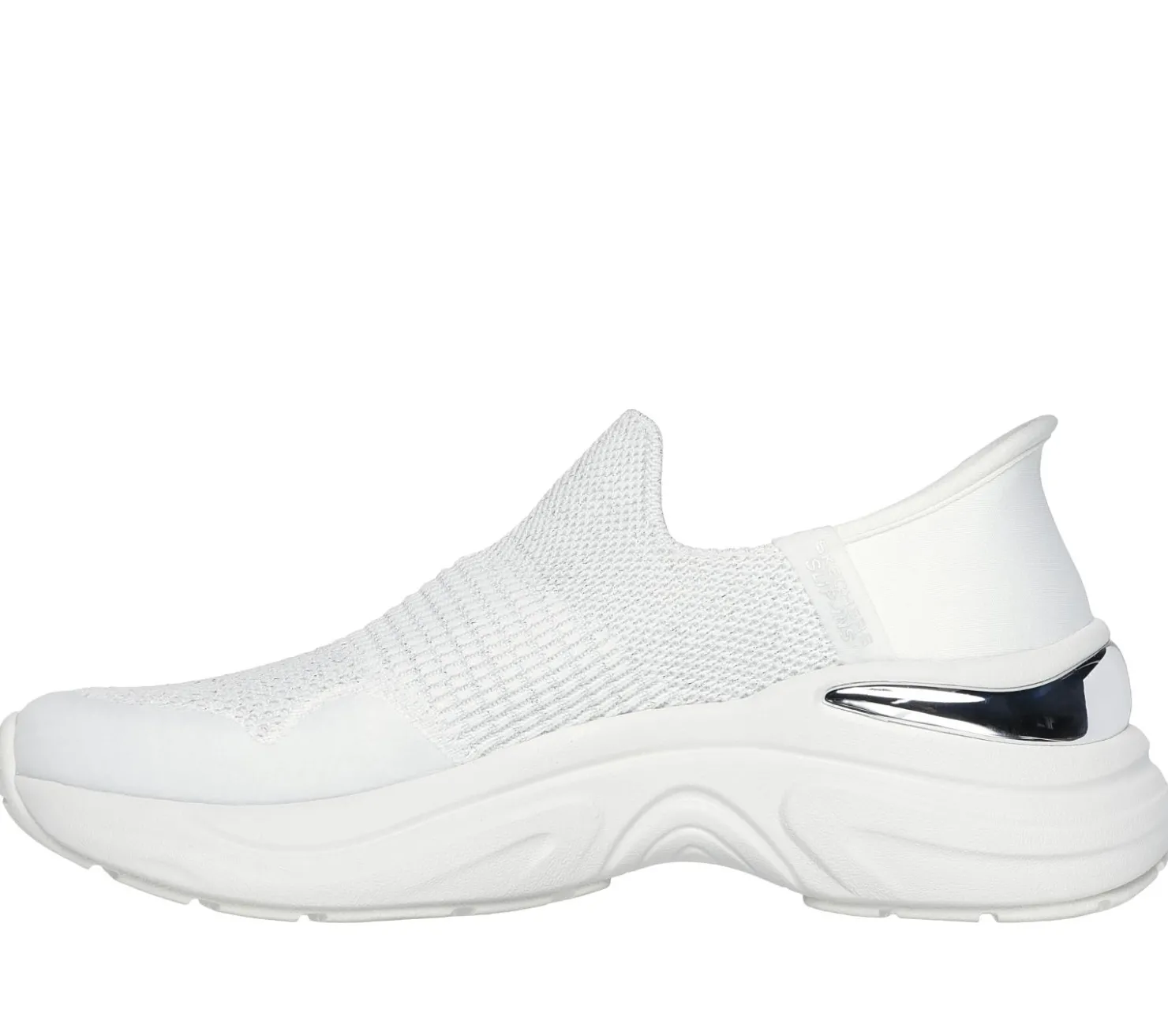 Hands Free Slip-Ins|Casual Sneakers<SKECHERS Slip-ins: Hazel - Priya WHITE / SILVER