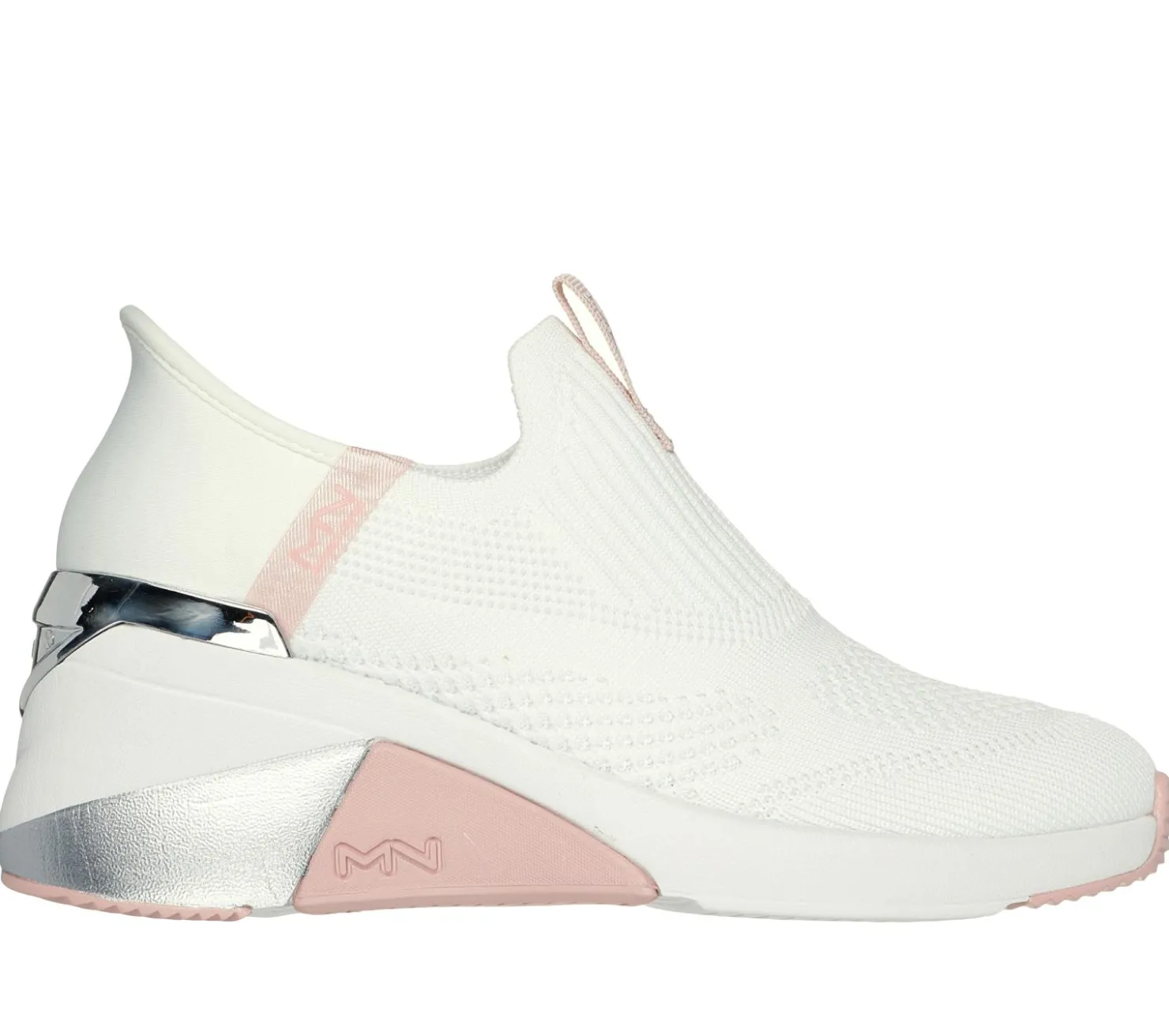 Wedges|Hands Free Slip-Ins<SKECHERS Slip-ins Mark Nason: A Wedge - Crecent WHITE / PINK