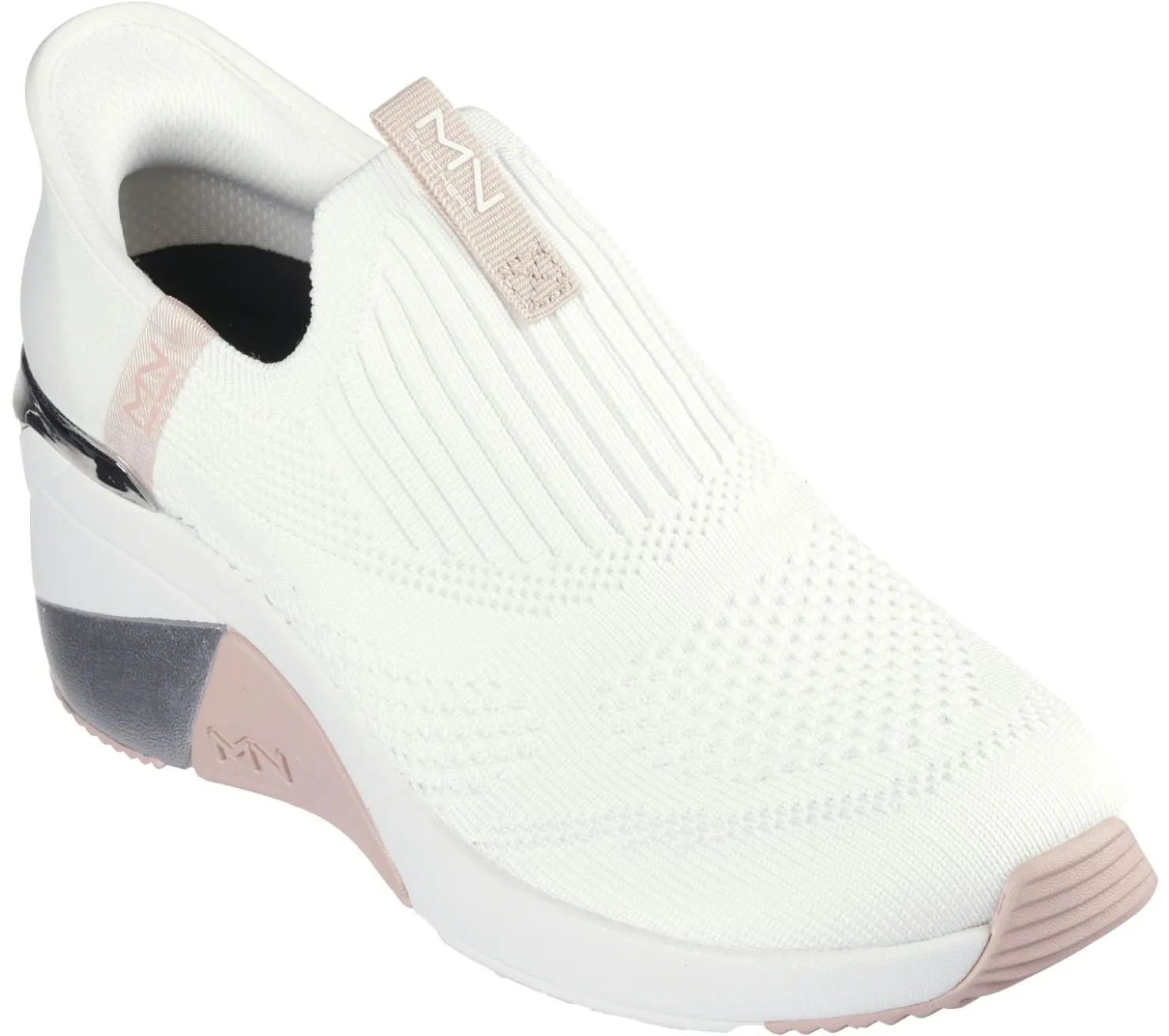 Wedges|Hands Free Slip-Ins<SKECHERS Slip-ins Mark Nason: A Wedge - Crecent WHITE / PINK