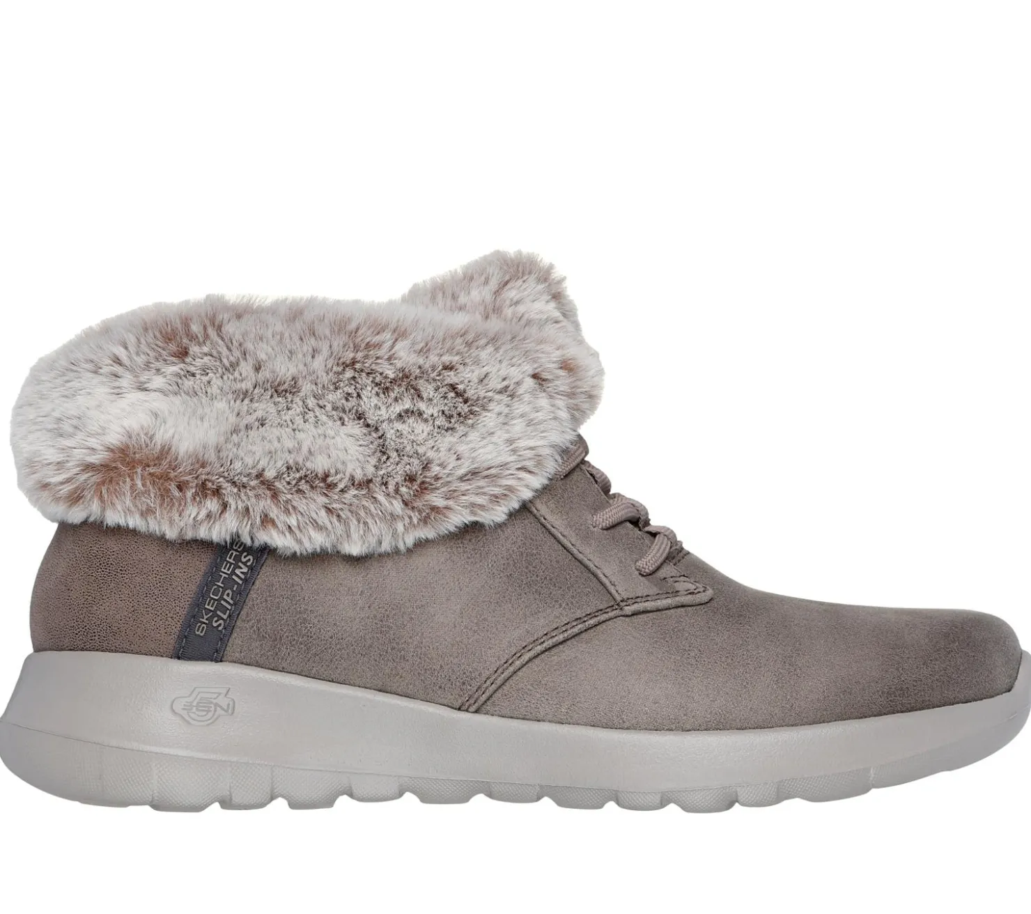 Hands Free Slip-Ins|Boots<SKECHERS Slip-ins: On-the-GO Joy - Cozy Charm DARK TAUPE