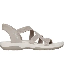 Hands Free Slip-Ins|Sandals<SKECHERS Slip-ins: Reggae Slim - Stretch Flex TAUPE
