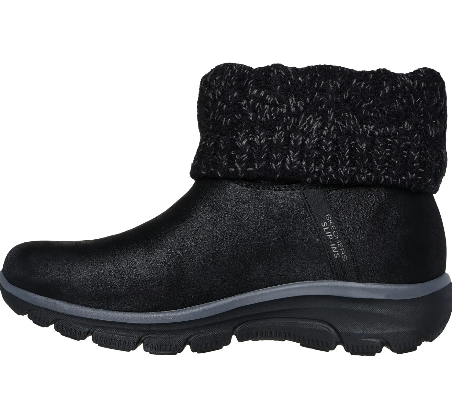 Hands Free Slip-Ins|Boots<SKECHERS Slip-ins Relaxed Fit: Easy Going - Cozy Weather 2 BLACK