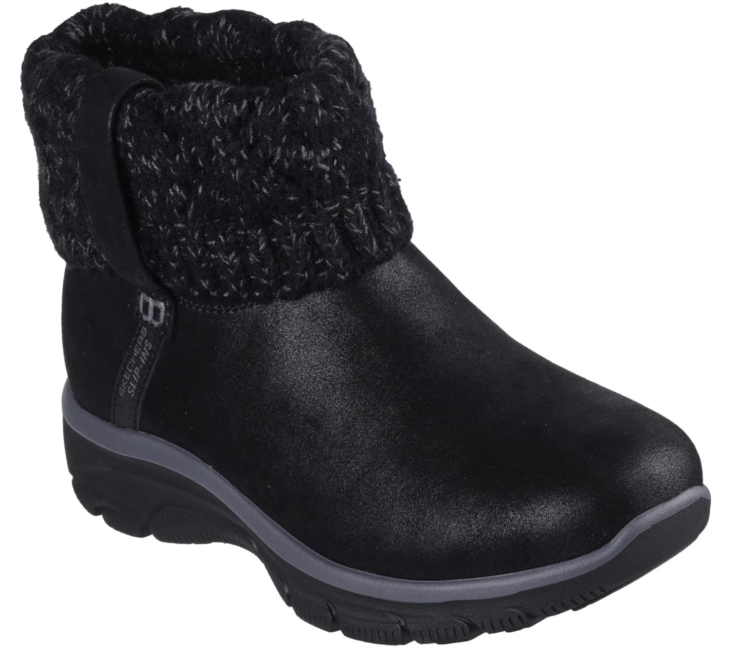 Hands Free Slip-Ins|Boots<SKECHERS Slip-ins Relaxed Fit: Easy Going - Cozy Weather 2 BLACK
