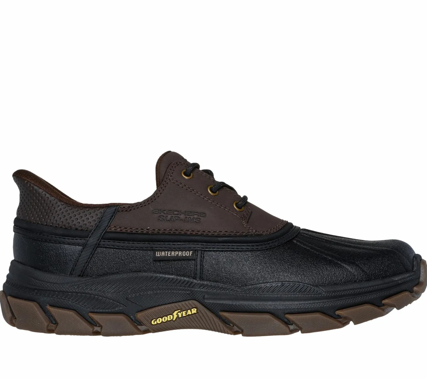Hands Free Slip-Ins|Casual Sneakers<SKECHERS Slip-ins Relaxed Fit: Respected - Jace CHOCOLATE / BLACK