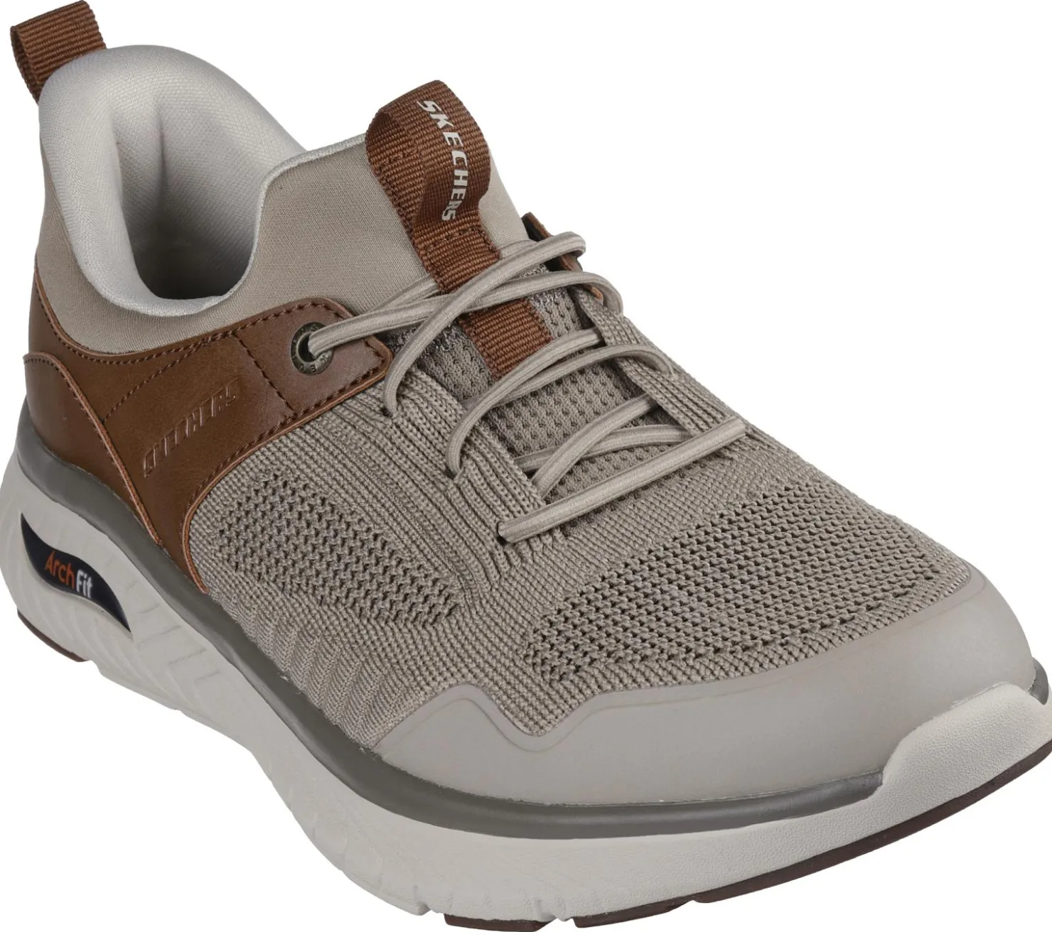 Hands Free Slip-Ins|Casual Sneakers<SKECHERS Slip-ins Relaxed Fit: Arch Crosser - Emeric TAUPE / BROWN