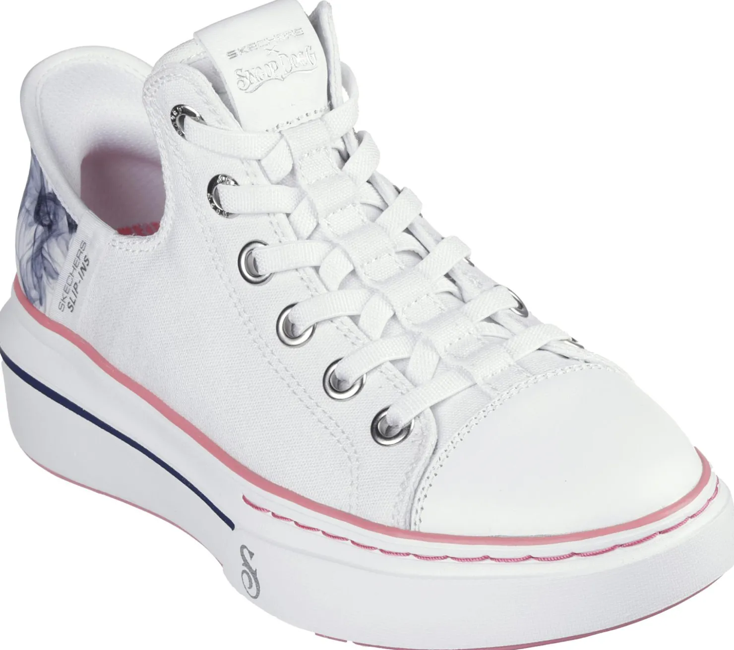 Canvas Shoes|Casual Sneakers<SKECHERS Slip-ins: Snoop One - Boss Life Canvas WHITE / BLACK