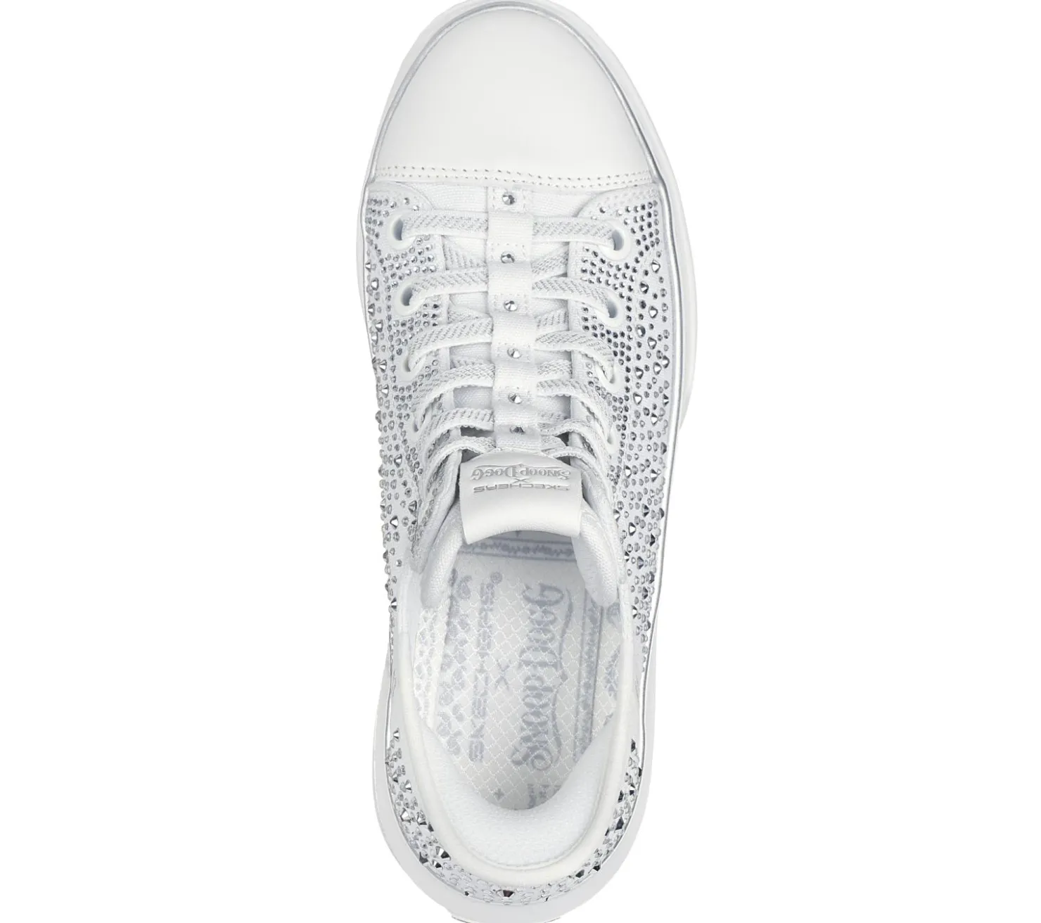 Hands Free Slip-Ins|Casual Sneakers<SKECHERS Slip-ins: Snoop One - Rhine-Stoned WHITE