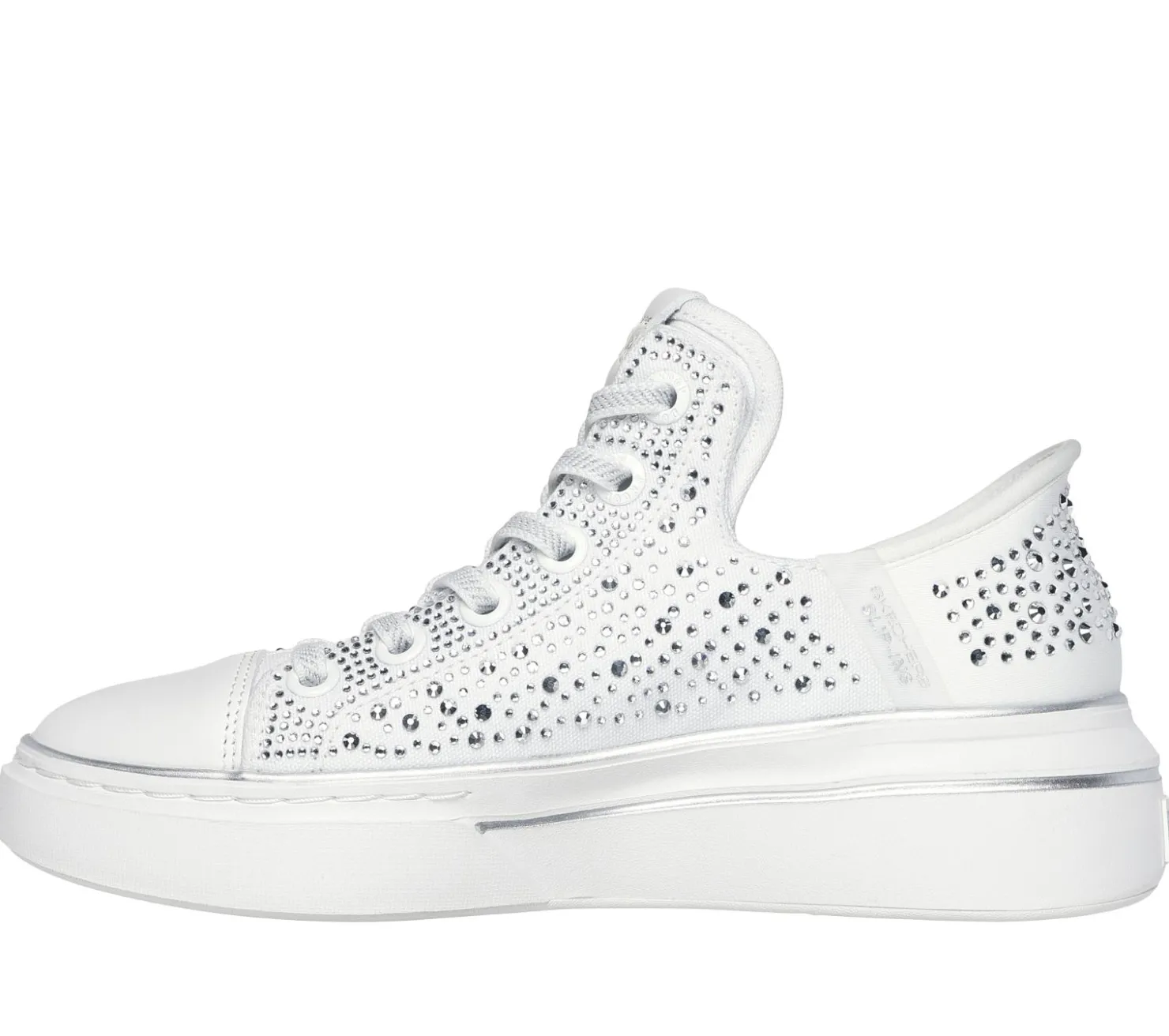 Hands Free Slip-Ins|Casual Sneakers<SKECHERS Slip-ins: Snoop One - Rhine-Stoned WHITE