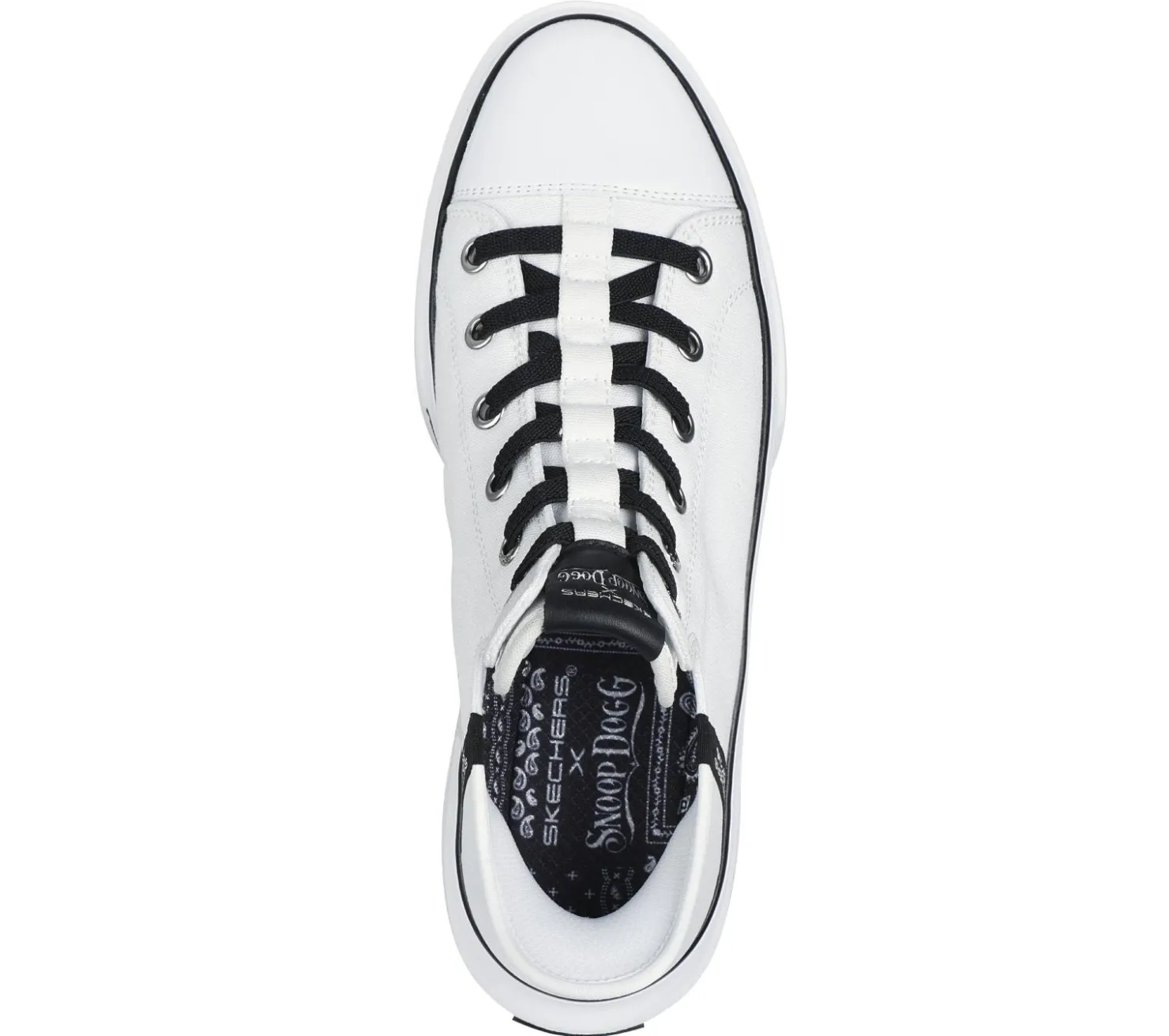 Canvas Shoes|Hands Free Slip-Ins<SKECHERS Slip-ins: Snoop One - Boss Life Canvas WHITE / BLACK