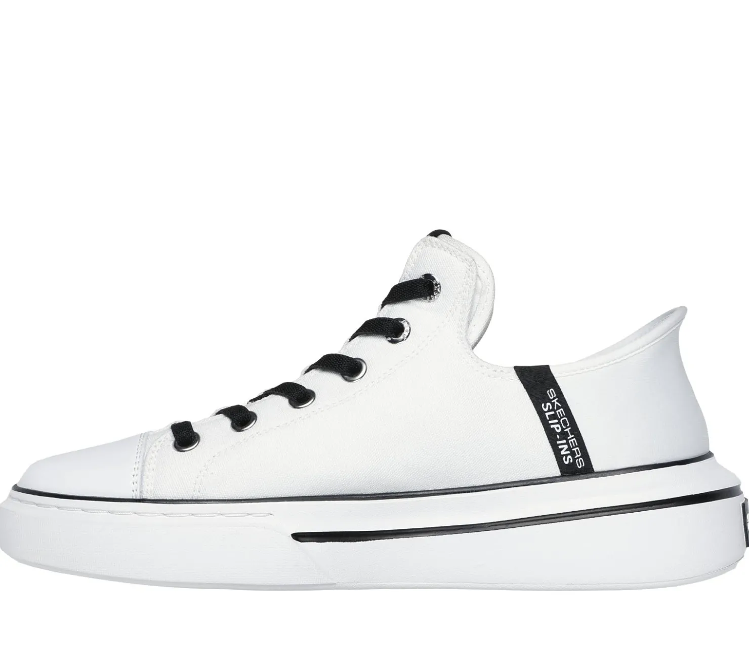 Canvas Shoes|Hands Free Slip-Ins<SKECHERS Slip-ins: Snoop One - Boss Life Canvas WHITE / BLACK