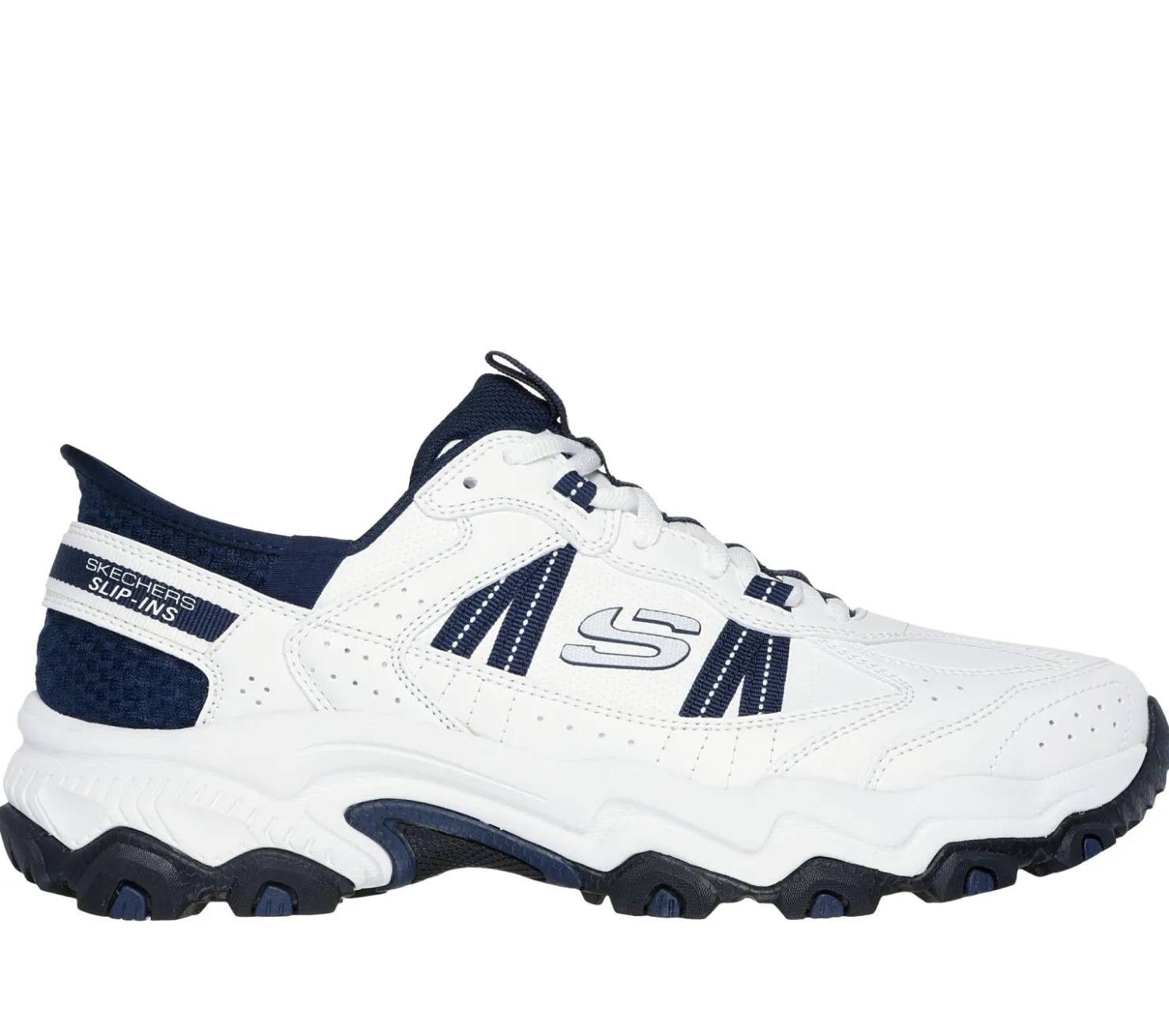 Athletic Sneakers|Hands Free Slip-Ins<SKECHERS Slip-ins: Stamina AT - Swift Fusion WHITE / NAVY