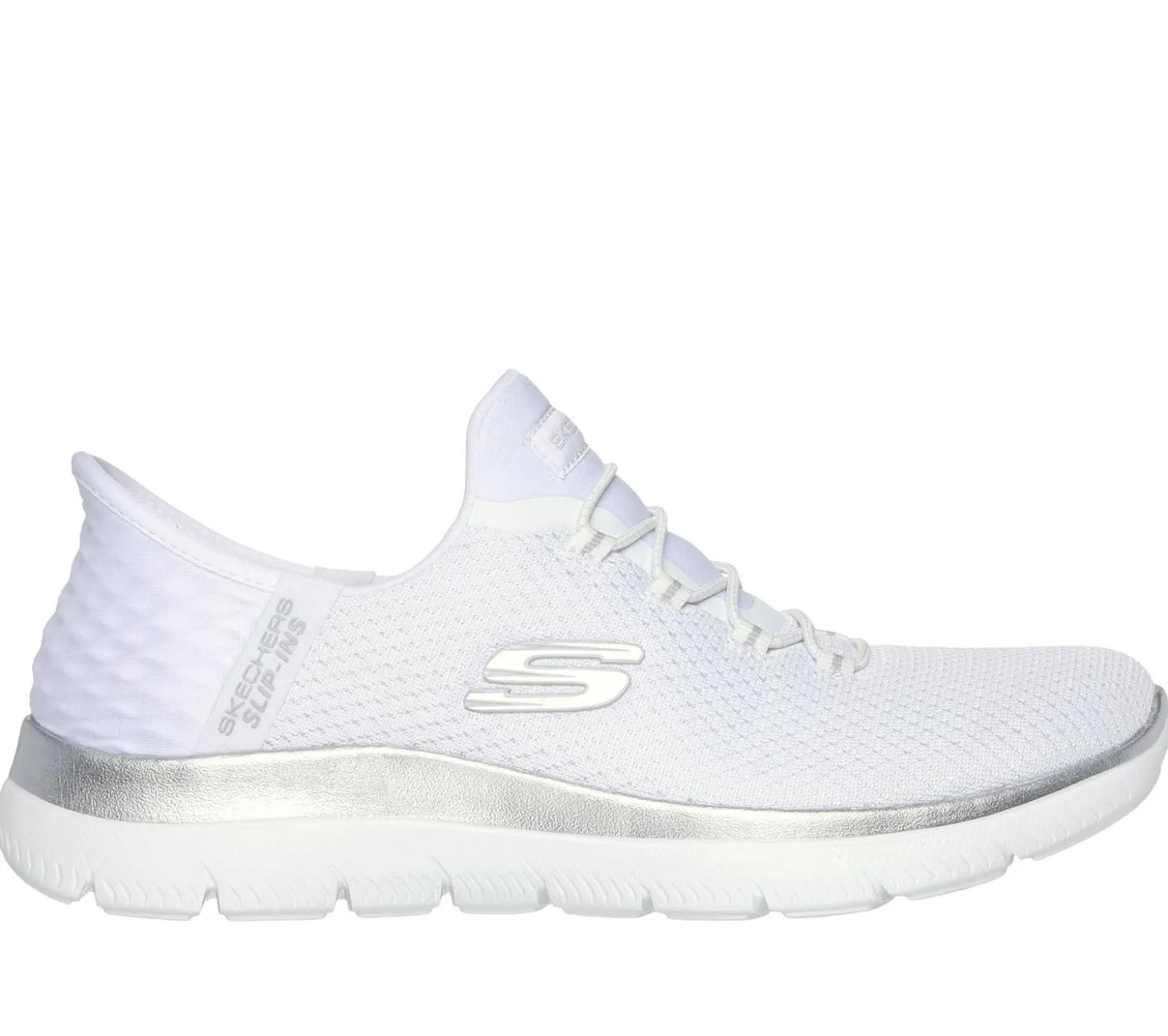 Hands Free Slip-Ins|Athletic Sneakers<SKECHERS Slip-ins: Summits - Diamond Dream WHITE / SILVER