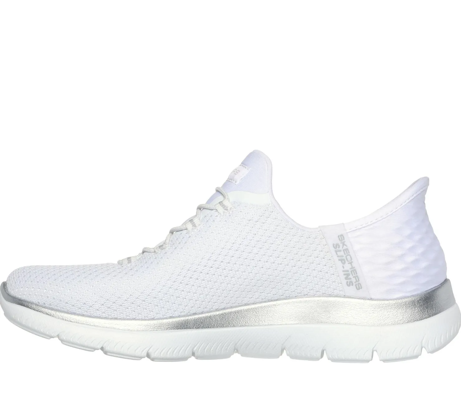 Hands Free Slip-Ins|Athletic Sneakers<SKECHERS Slip-ins: Summits - Diamond Dream WHITE / SILVER