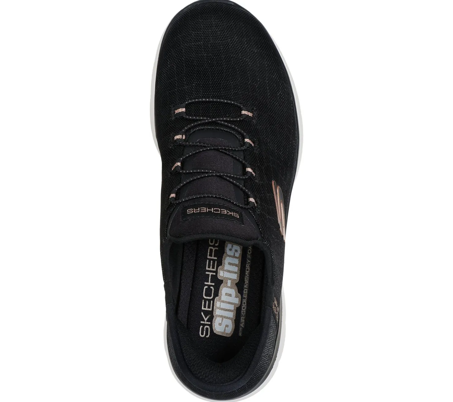 Hands Free Slip-Ins|Athletic Sneakers<SKECHERS Slip-ins: Summits - Classy Night BLACK / ROSE GOLD
