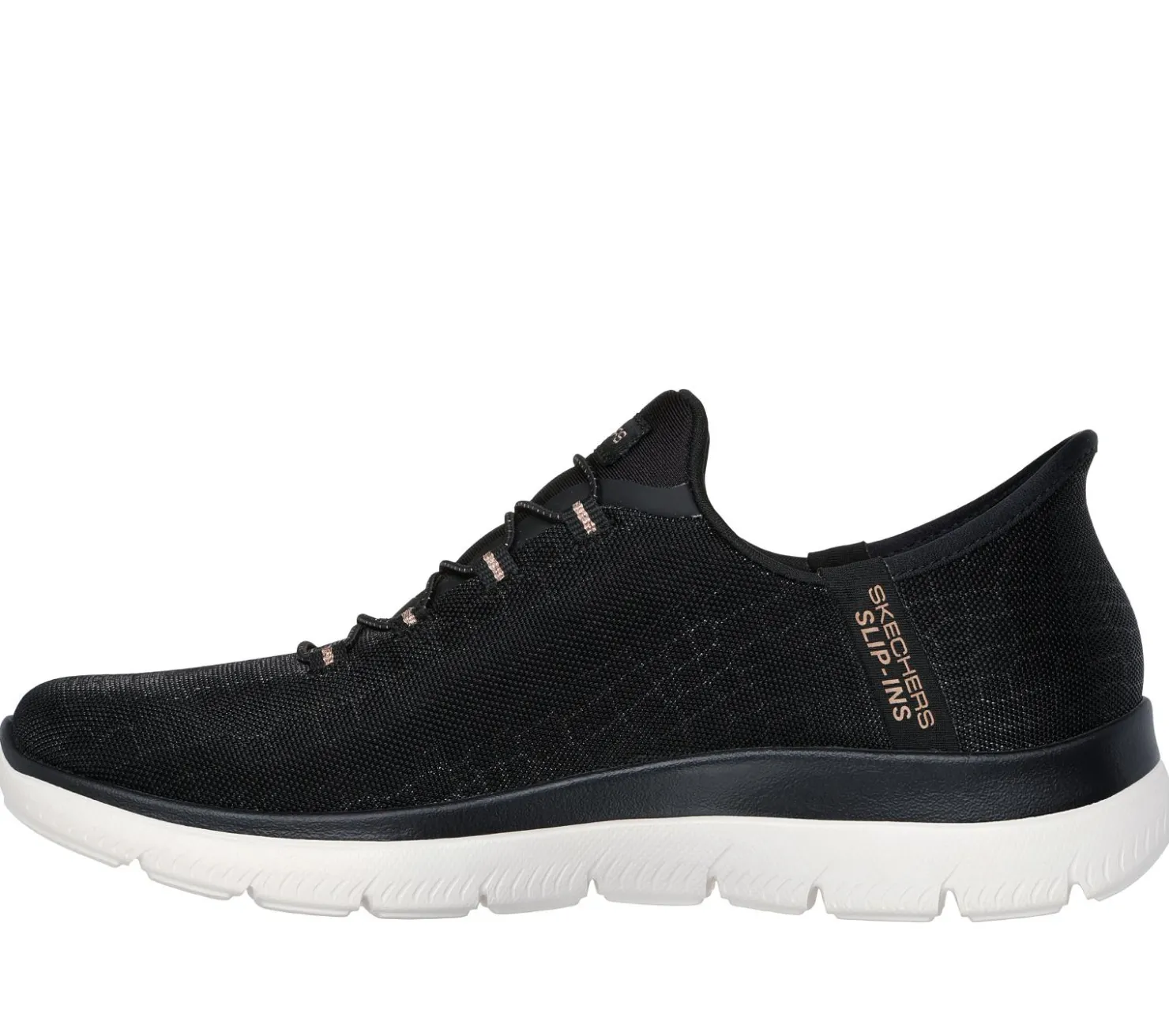 Hands Free Slip-Ins|Athletic Sneakers<SKECHERS Slip-ins: Summits - Classy Night BLACK / ROSE GOLD