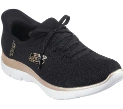 Hands Free Slip-Ins|Athletic Sneakers<SKECHERS Slip-ins: Summits - Night Chic BLACK / ROSE GOLD