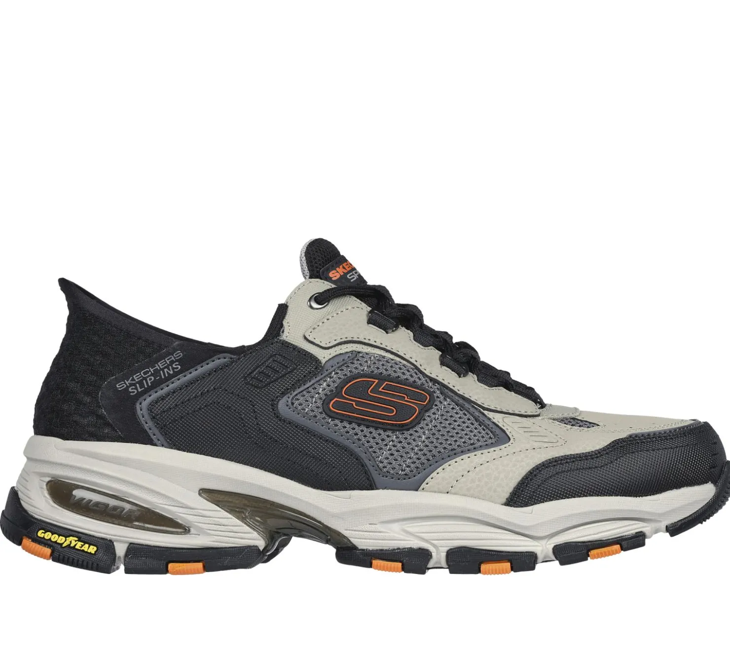 Hands Free Slip-Ins|Athletic Sneakers<SKECHERS Slip-ins: Vigor 3.0 - Drafting TAUPE / BLACK