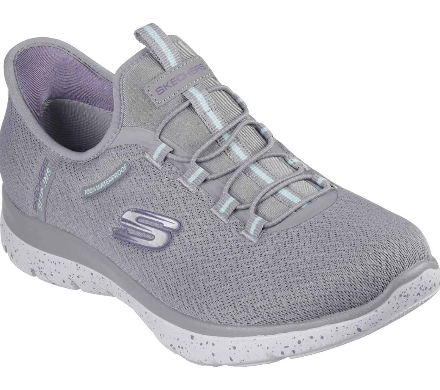 Hands Free Slip-Ins|Athletic Sneakers<SKECHERS Slip-ins Waterproof: Summits - Best Choice GRAY / AQUA
