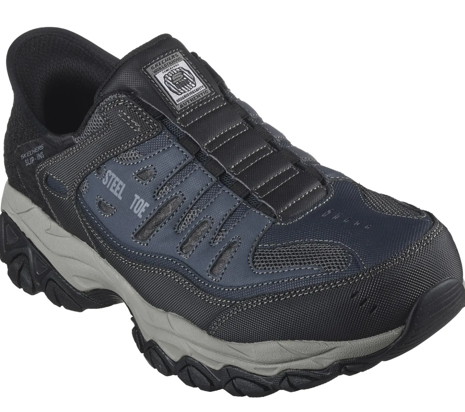 Work & Safety|Hands Free Slip-Ins<SKECHERS Slip-ins Work: Cankton - Faison NAVY / GRAY