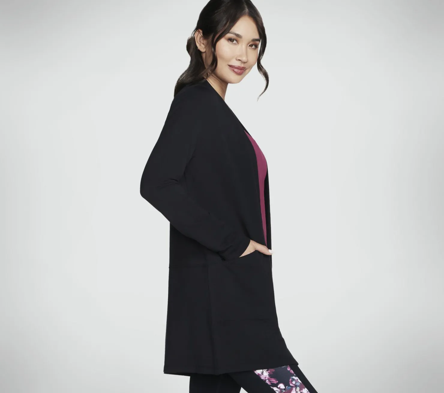 Tops|Tops<SKECHERS Skechluxe Renew Cardigan BLACK