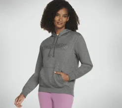 Tops|Tops<SKECHERS Skech-Sweats Shine Hoodie CHARCOAL / SILVER