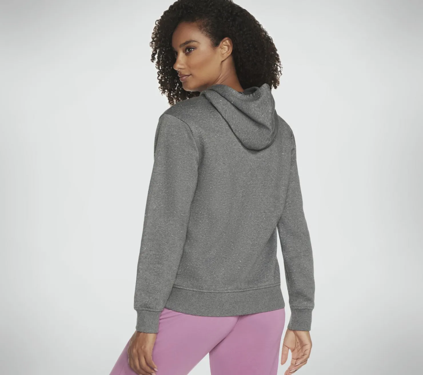 Tops|Tops<SKECHERS Skech-Sweats Shine Hoodie CHARCOAL / SILVER
