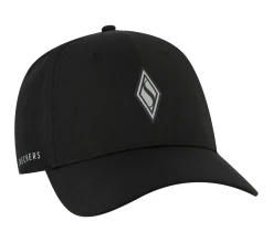 Hats|Accessories<SKECHERS SKECHWEAVE Diamond Snapback Hat BLACK
