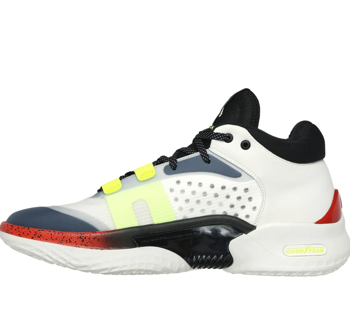 Lace Up|Athletic Sneakers<SKECHERS SKX RESAGRIP WHITE / BLACK / ORANGE