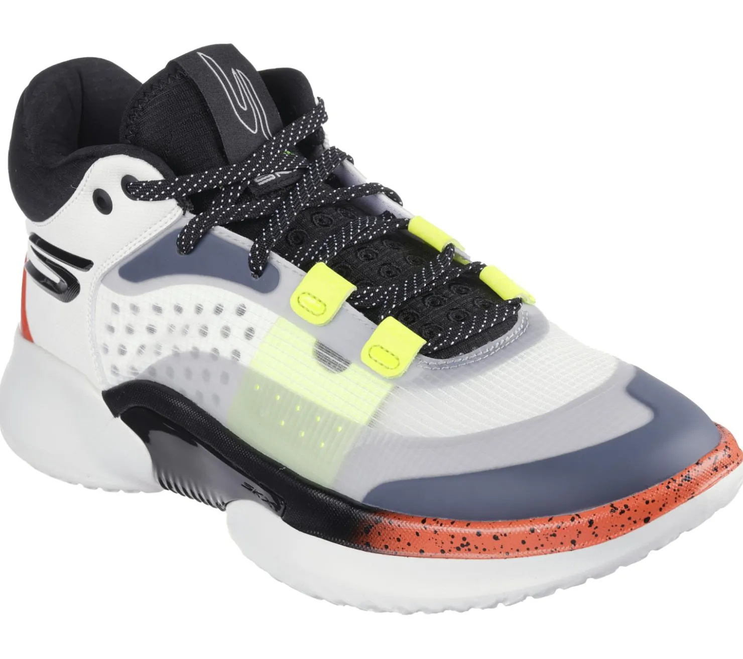 Lace Up|Athletic Sneakers<SKECHERS SKX RESAGRIP WHITE / BLACK / ORANGE
