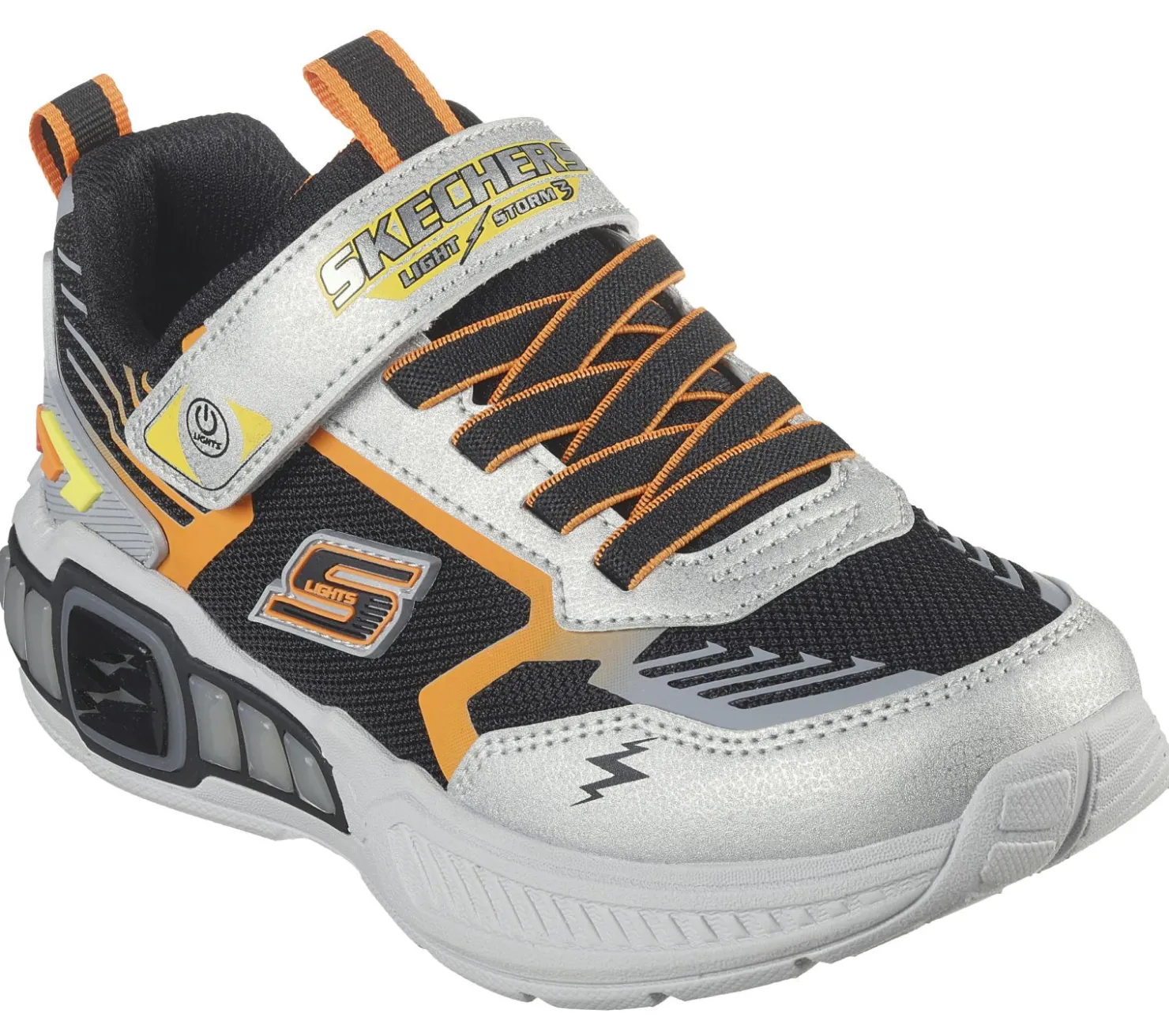 Light-Up|Athletic Shoes & Sneakers<SKECHERS S-Lights: Light Storm 3.0 SILVER / BLACK