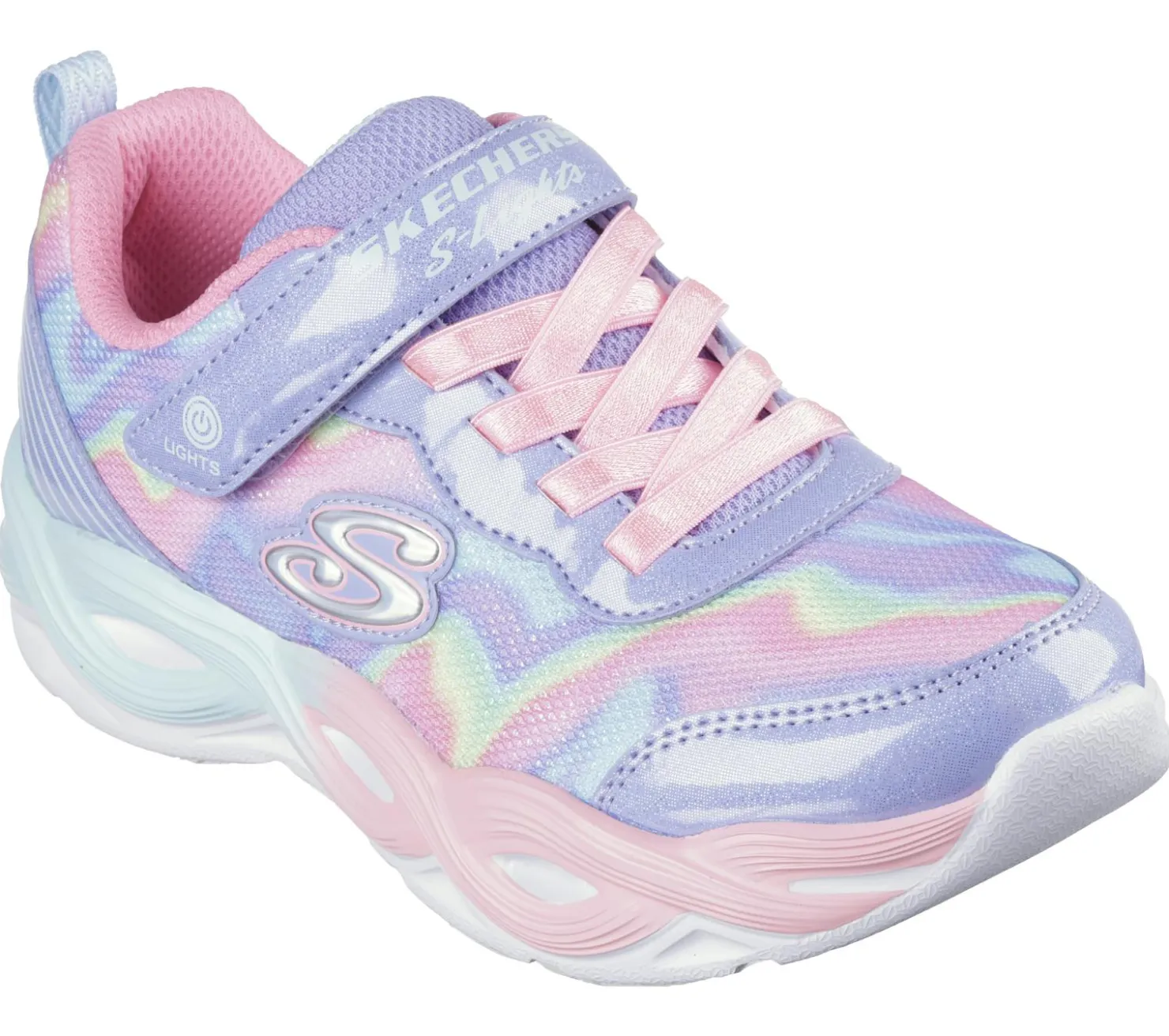 Light-Up<SKECHERS S-Lights: Twisty Glow - Sorbet Swirl PERIWINKLE / MULTI