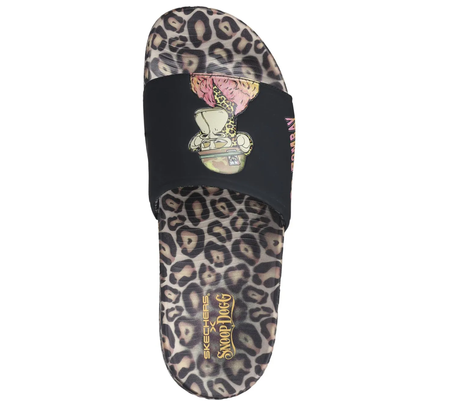 Sandals<SKECHERS Snoop Dogg: Hyper Slide - Dr. Bombay LEOPARD