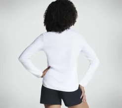 Tops|Tops<SKECHERS Soft-Knit Ottoman 1/4 Zip WHITE
