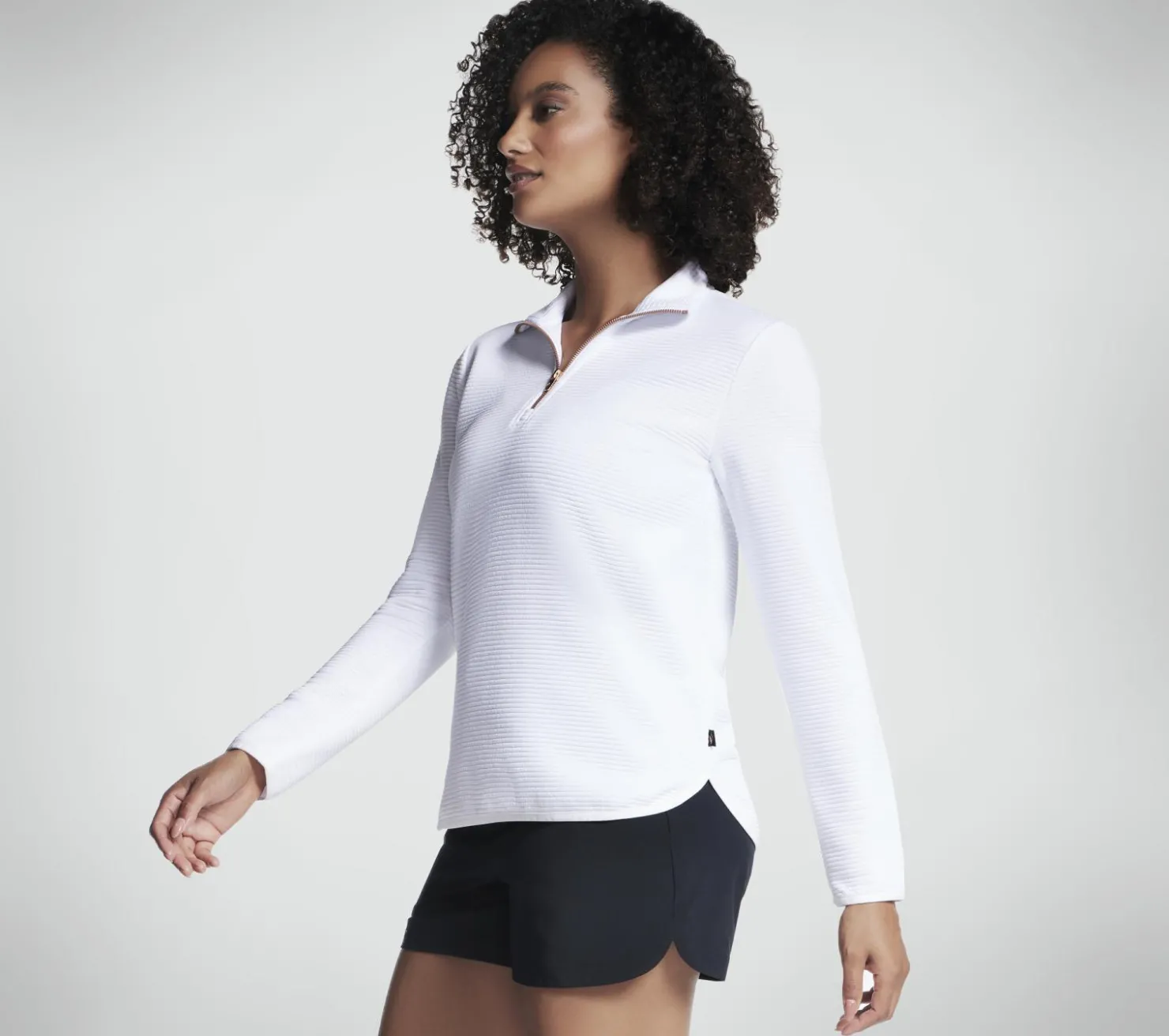 Tops|Tops<SKECHERS Soft-Knit Ottoman 1/4 Zip WHITE