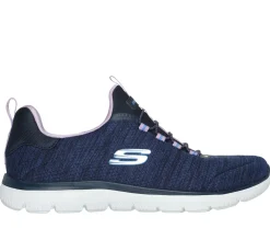 Athletic Sneakers|Slip-Ons<SKECHERS Summits - Fresh Impression NAVY / LAVENDER